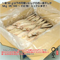 土曜日限定!訳アリ大特価【送料無料】チビ一夜干しかれいヒレグロ55g以下5kg入(約100〜120尾)北海道産干物おつまみカレイ三陸宮古かれい専門店