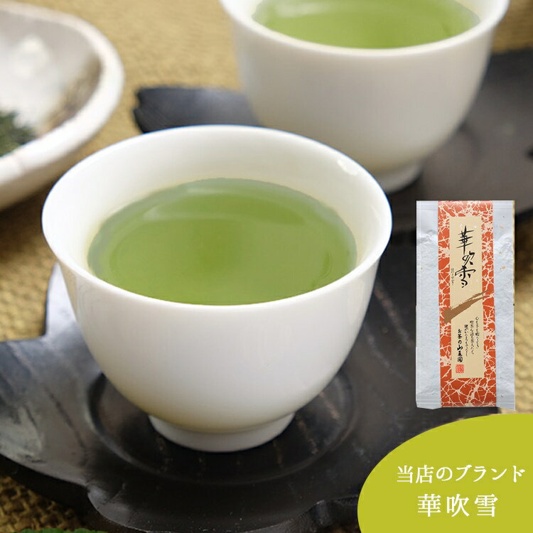 華吹雪 100g 特選 知覧茶【鹿児島産 高級煎茶】 【お茶の山麓園】【緑茶】【知覧茶】【さえみどり】【日本茶】【茶葉】深蒸し茶 美味しい お茶 ギフト お歳暮 テアニン お茶の葉