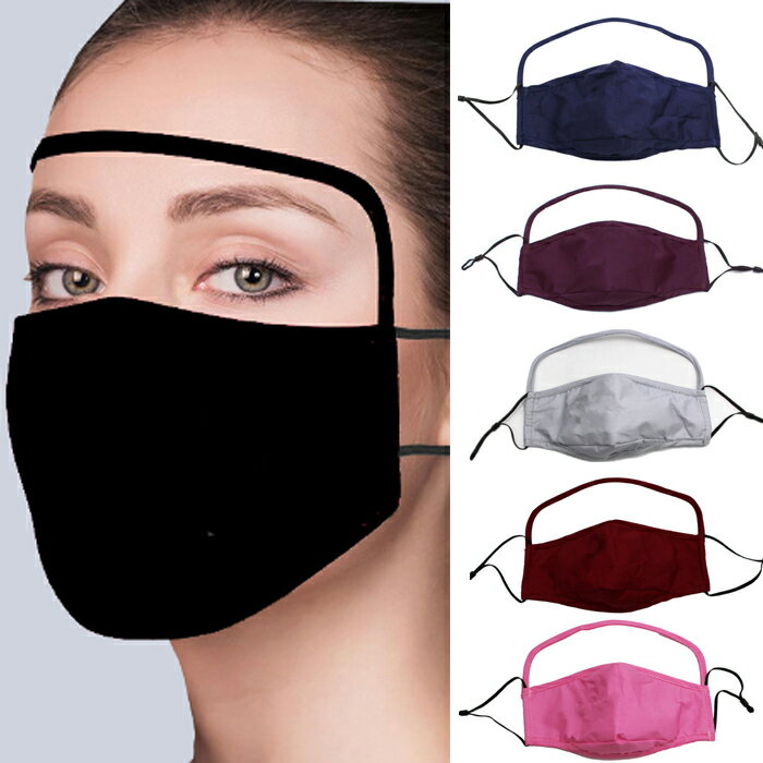 アイガード付きマスク 大人用 布マスク 洗えるマスク