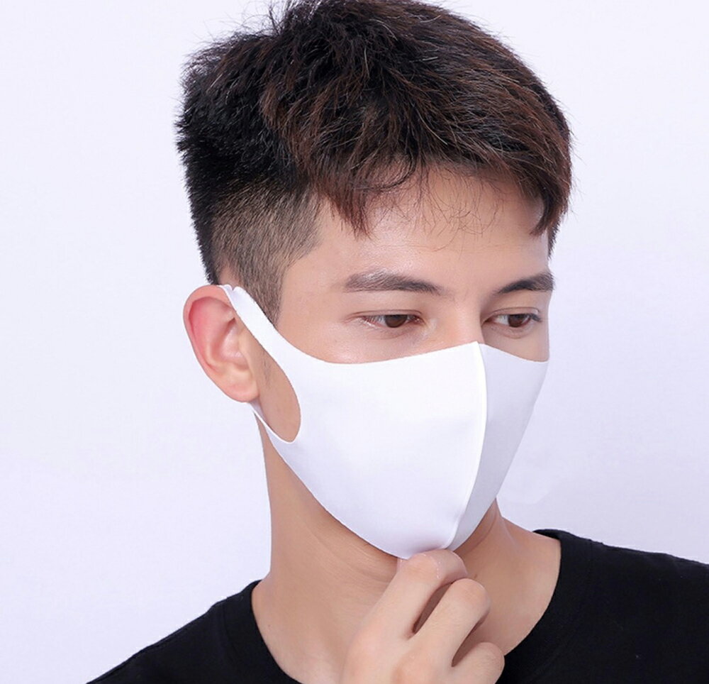 ホワイトカラー 一体型3Dクールマスク 洗える3D冷感マスク 抗菌防臭UVカット メンズ レディース 大人用