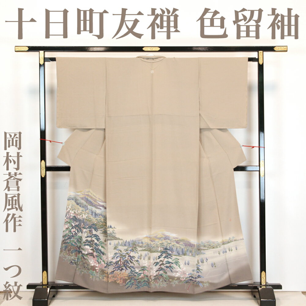 【リサイクル】 色留袖 【十日町友禅】 手描友禅 岡村蒼風作 風景 一つ紋 丈161 裄65.5 正絹 _ フォーマル 礼装 セミフォーマル 結婚式 お呼ばれ 高級 逸品 入学式 卒業式 お正月 お茶会 春 秋 冬 着物 仕立て上がり ts1124sk 販売 【美品】【中古】【送料無料】