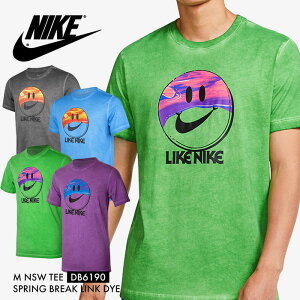 7/1〜サマーSALE！ナイキ Tシャツ メンズ NIKE 半袖 ウェア DB6190 コットン ロゴ M NSW TEE SPRING BREAK LIKE 大きいサイズ スポーツ クルーネック シンプル スマイリー ティーシャツ おしゃれ 個性的