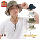 アウトドア 帽子 サファリ アドベンチャー ハット 男女兼用 フリーサイズ トレッキング ブランド スカラ アンカー メンズ レディース UVカット 紫外線対策...