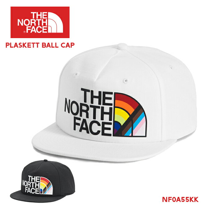 ザ ノースフェイス 帽子 キャップ メンズ レディース おすすめ ユニセックス THE NORTHFACE ストリート アウトドア カジュアル ブランド フラット つば付き カーブなし ブラック ホワイト 黒 白 フリーサイズ PLASKETT BALLCAP NF0A55KK セール