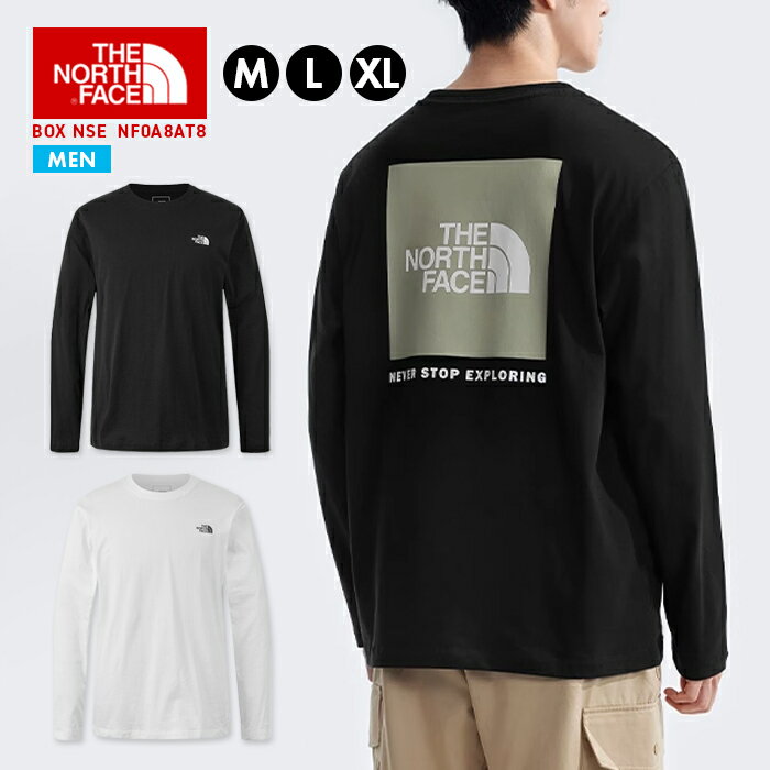 ノースフェイス メンズ ロンT 長袖 Tシャツ バックプリント アウトドア カジュアル ブラック 黒