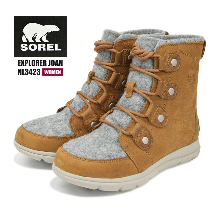 ソレル レディース ブーツ 防水加工 スノトレ SOREL EXPLORER JOAN NL3423 エクスプローラー ジョアン マイクロフリース 防寒 防滑 スノーブーツ 軽量 ムートンブーツ 雪 婦人 あったか ウィン…