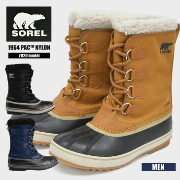 ソレル ブーツ メンズ 防水加工 SOREL 1964 PAC NYLON NM3487 パックナイロン 防寒 防滑 スノーブーツ 軽量 カジュアル 雪 靴 紳士 ウィンターブーツ 定番 かわいい