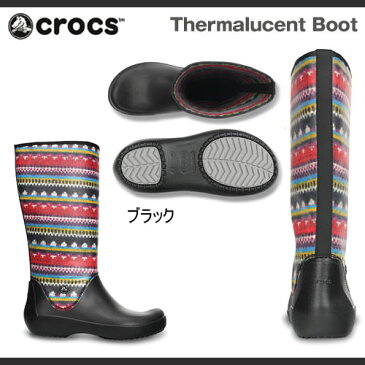 【超目玉 残り僅か!】【レディース】クロックス サーマルーセント ブーツ Crocs Thermalucent Boot ブーツ 長靴 レインブーツ