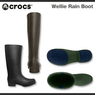 レディース クロックス ウェリー レインブーツ Crocs Wellie Rain Boot Women ブーツ 長靴 レインブーツ