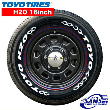 【ハイエース200系専用】215/65R16 TOYO H20 ホワイトレター デイトナ ブラック タイヤホイール 4本セット サマータイヤ 109/107RWL DAYTONA's