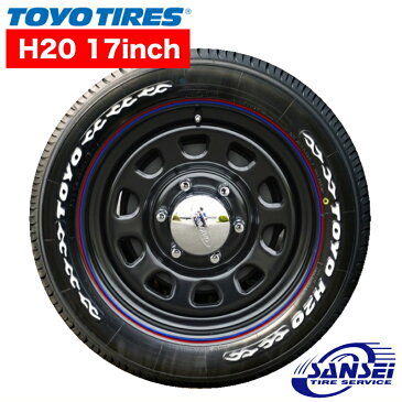 【ハイエース200系専用】215/60R17RWL TOYO H20 ホワイトレター デイトナ ブラック タイヤホイール 4本セット サマータイヤ DAYTONA's