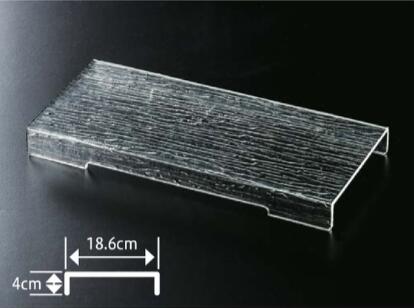 40×18.6×H4cmさざ波マルチヒナ段盛台