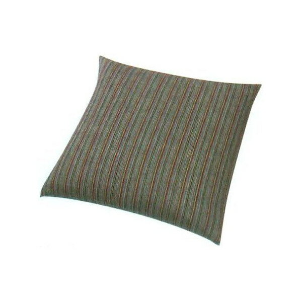 桟留縞座布団　（ベージュ）　PH-18-2