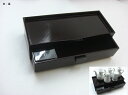 【代引不可】千筋奥広カスター&箸箱 黒 箸箱 はし箱 箸立て はし入れ 箸入れ 卓上サービス 本体W256*D110*H68mm 内寸W233*D90*H40m...