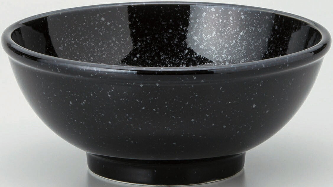 商品名：黒中華　玉渕16cm丼 黒御影 寸法：160×64mm・650cc