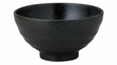 業務用 陶磁器 12cm 丼 12cm線段丼 黒耀［117×75・420cc］(3)