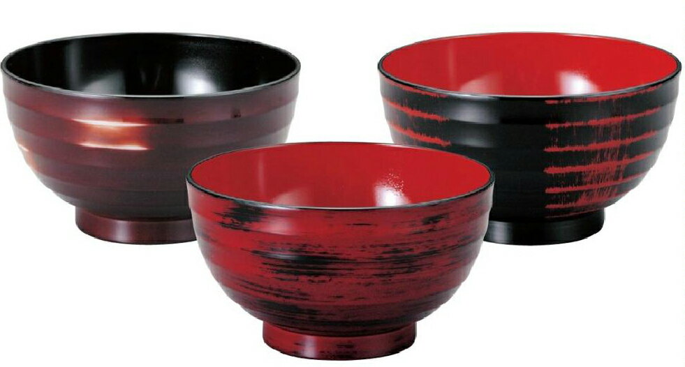 【耐熱ABS樹脂】4．0平筋汁椀　筆十草　（写真　右）