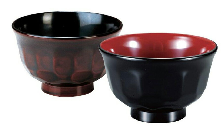 【ABS樹脂】法王亀甲汁椀　漆溜塗　（写真　左）