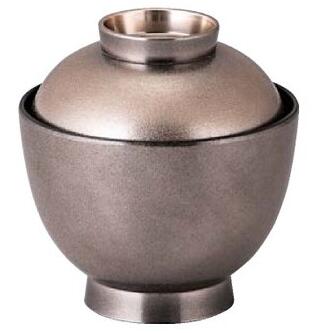 【耐熱ABS樹脂】3.2寸玉子椀　ブロンズ乾漆内黒　親・蓋　2-246-5　φ96*H100(mm)