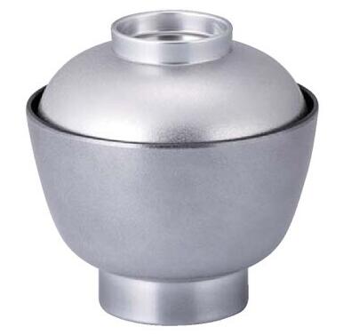 【代引不可】【耐熱ABS樹脂】積楽無地椀　銀乾漆内黒　親・蓋　2-249-14　φ103*H102(mm)