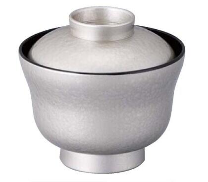 Japanese Soup Bowls - 【代引不可】【耐熱ABS樹脂】3.5寸かすみ椀　シャンパンゴールドアクア内黒　親・蓋 2-252-4　φ105*H96(mm)