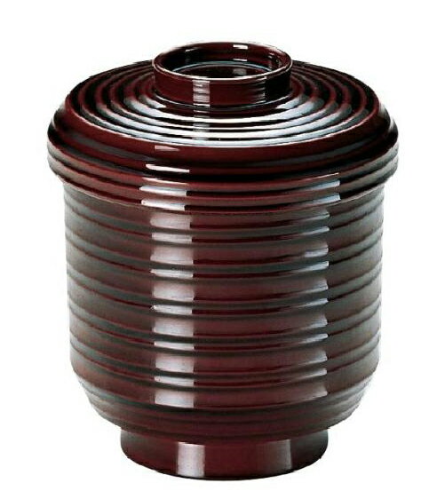 Without Lid - 【代引不可】【耐熱ABS樹脂製】切立ロクロ目小吸椀　溜内黒　親・蓋　2-233-1　業務用　食器　φ79*H91(mm)