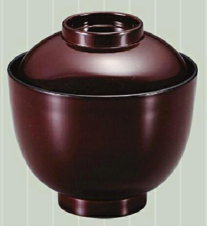 【代引不可】【耐熱ABS樹脂】姫わらべ小吸椀　溜内黒　親・蓋　2-240-5　φ90*H91(mm)