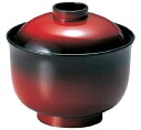 【代引不可】【耐熱ABS樹脂】3.3寸ゆり型小吸椀 夕焼け 内黒 親・蓋 2-247-1