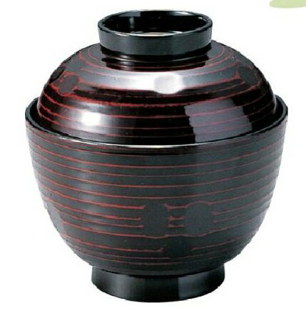 【耐熱ABS樹脂】のみ彫り小吸椀 溜研出し 親・蓋【代引不可】