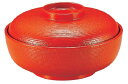 【耐熱ABS樹脂】5.5寸千筋木目椀　柿朱　親・蓋　商品番号：2-288-3