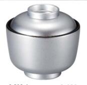 【代引不可】【耐熱ABS樹脂】忍小吸椀　銀透き内黒　親・蓋　2-241-4　φ93*H86(mm)