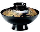【代引不可】【耐熱ABS樹脂】4寸小槌吸物椀 黒/ソテツ 内黒 親・蓋 6-238-17