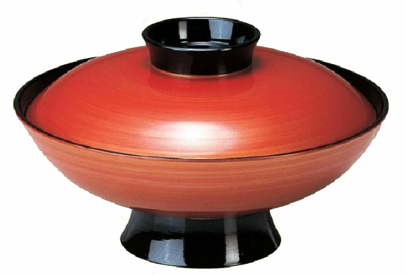 【耐熱ABS樹脂】5.5寸小槌煮物椀 朱こがね 親・蓋 商品番号：2-291-5