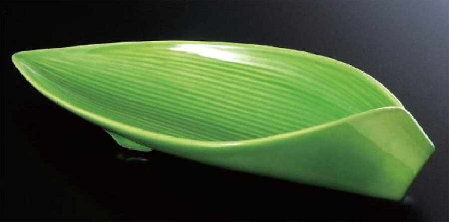 【有田焼】ヒワコウチ笹巻前菜皿　1枚　商品番号：2-1480-2