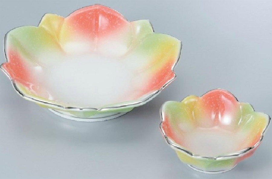 China - 【有田焼】渕プラチナ三色ぼかし赤向付　＜左＞　1個　商品番号：2-1482-11