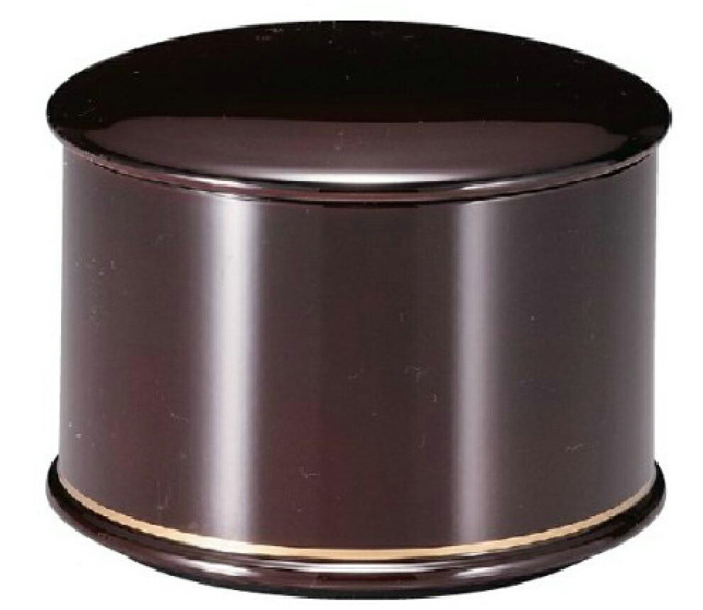 【代引不可】【耐熱ABS樹脂】【飯器】縁高飯器　溜/金ライン(内黒)　親・蓋　1個　商品番号：2-331-17