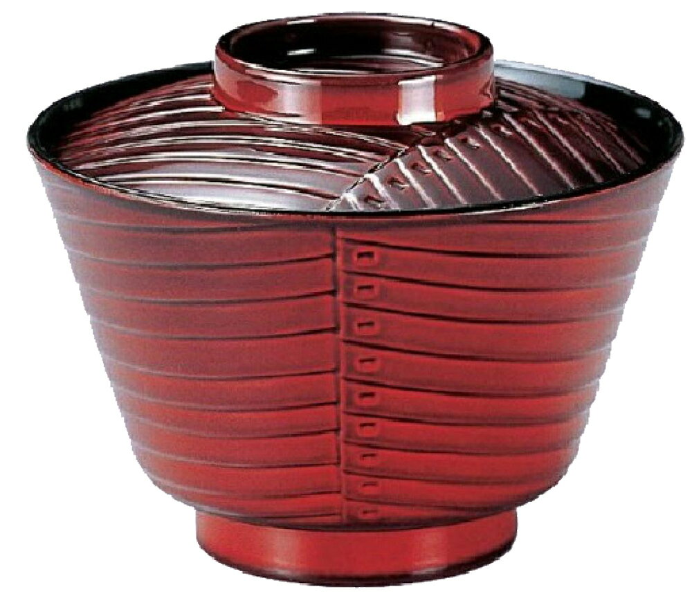 【代引不可】【耐熱ABS樹脂】飛騨椀　溜 内黒　親・蓋　飯器 2-333-5