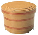 【代引不可】【ABS樹脂】桶型飯器（小）　白木 (内朱)　親・蓋　飯器　2-334-10