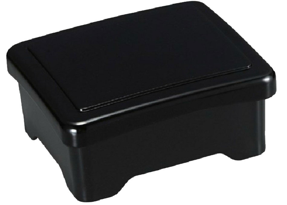 【ABS樹脂】光月丼重　黒艶消し内朱　1個　商品番号：2-821-1