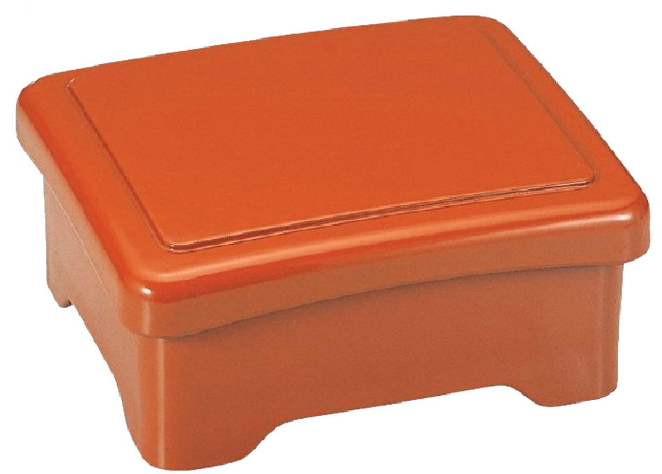 【ABS樹脂】光月丼重　柿朱内朱　1個　商品番号：2-821-3