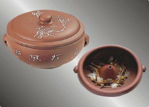 18cm汽鍋　土鍋　鍋　調理器具　もつ　すき焼き　しゃぶしゃぶ　フォンデュレストラン　業務　厨房　宴会　パーティー　311019　φ180*122／1100cc