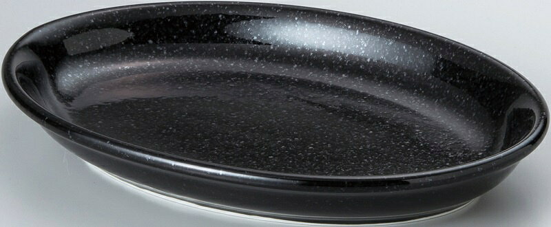 椭圆盘 - 【黒御影】29cmだ円深皿　アルミナ磁器　黒御影　磁器　食器　41410072　W293*D210*H42(mm)