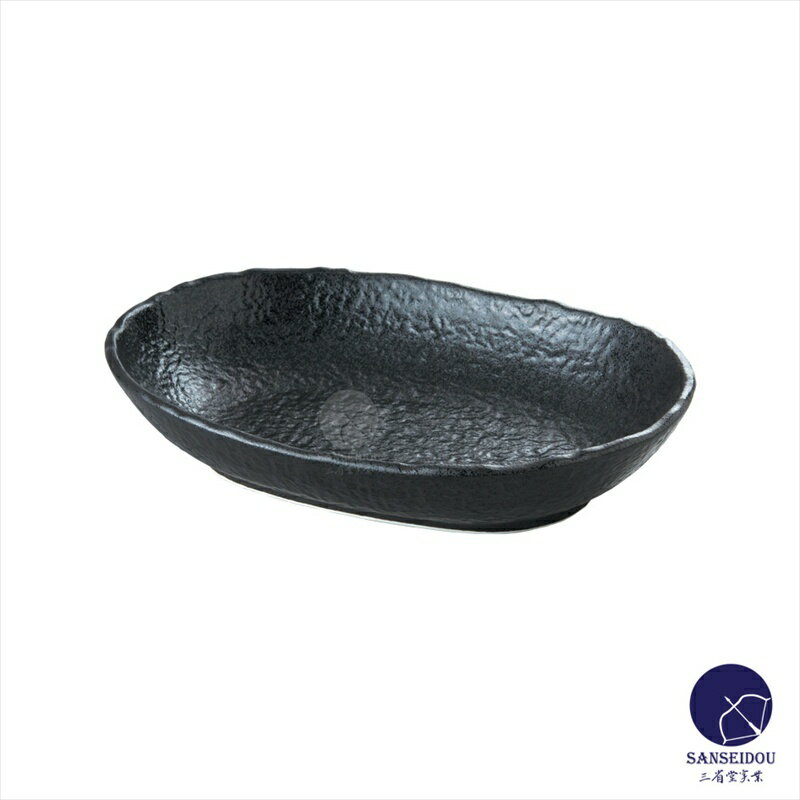 アルミナ磁器　楕円盛鉢26cm　黒耀　磁器　食器　86633071　W258*D178*H55(mm)