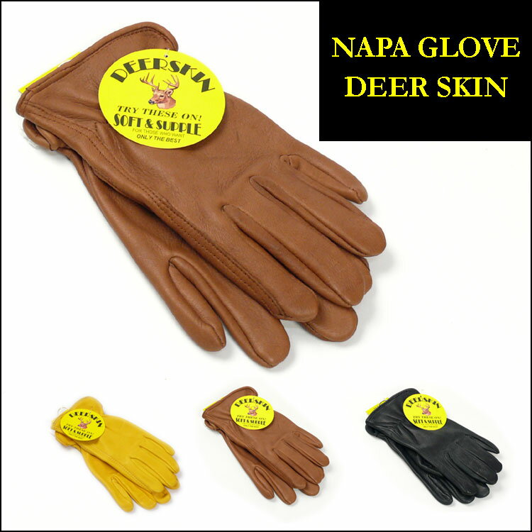 NAPA GLOVE ナパグローブ レザー手袋 DEERSKIN LEATHER GLOVE ディアスキンレーサーグローブ 鹿革 裏地ナシ NAP001 プレゼント ギフト