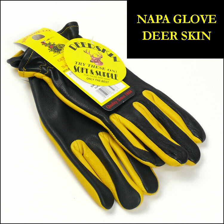 NAPA GLOVE ナパグローブ レザー手袋 DEERSKIN LEATHER GLOVE ディアスキンレーサーグローブ 鹿革 コンビネーション ツートンカラー NAP003 【送料無料】 プレゼント ギフト