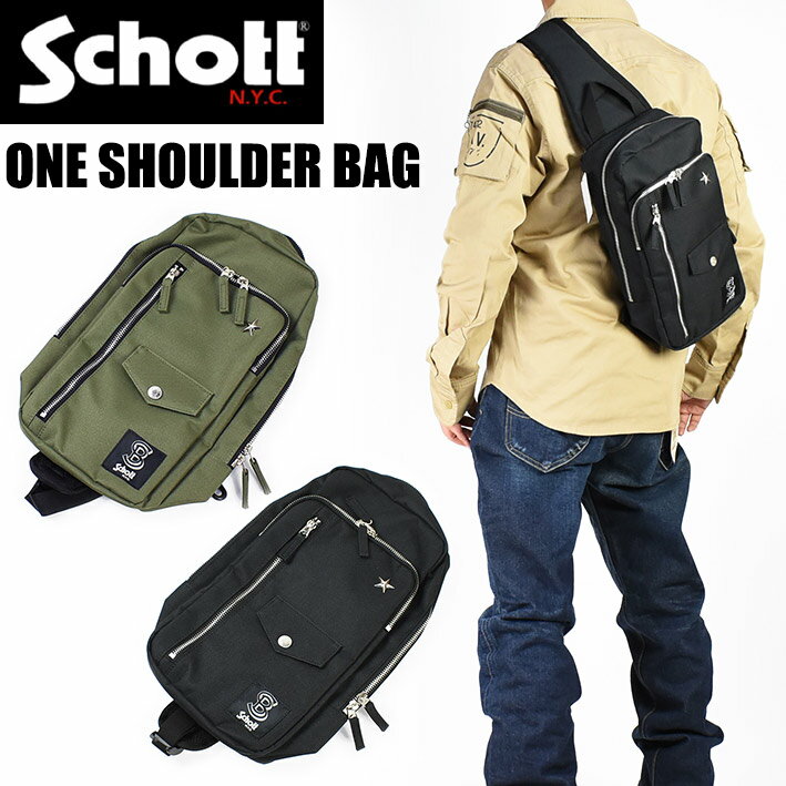 Schott ショット ONE SHOULDER BAG ONE STAR ワンショルダーバッグ ワンスター メンズ レディース ユニセックス 3119051 782-1976013