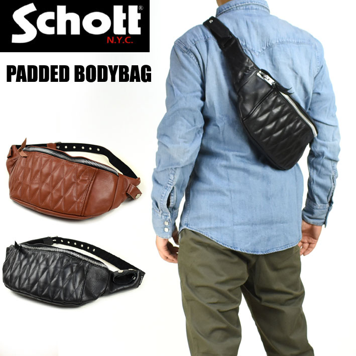 Schott å ѥǥå 쥶 ܥǥХå PADDED BODYBAG 3109023 7823976006