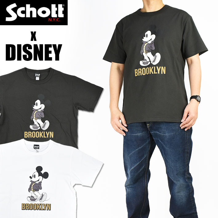 Schott x DISNEY å x ǥˡ ȾµT BROOKLYN ߥåޥ T  3113098