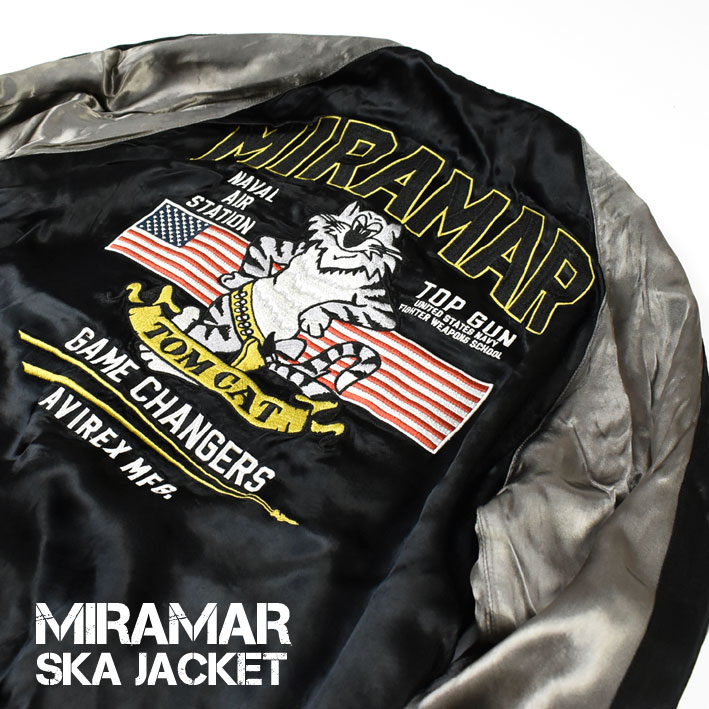 AVIREX アビレックス SUKA JACKET MIRAMAR 刺繍 スカジャン ミラマー リバーシブル ミリタリー メンズ 6102185