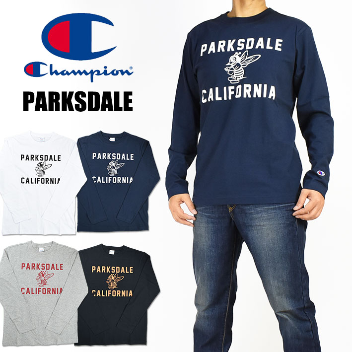 Champion チャンピオン 長袖Tシャツ PARKSDALE プリントT メンズ C3-U420